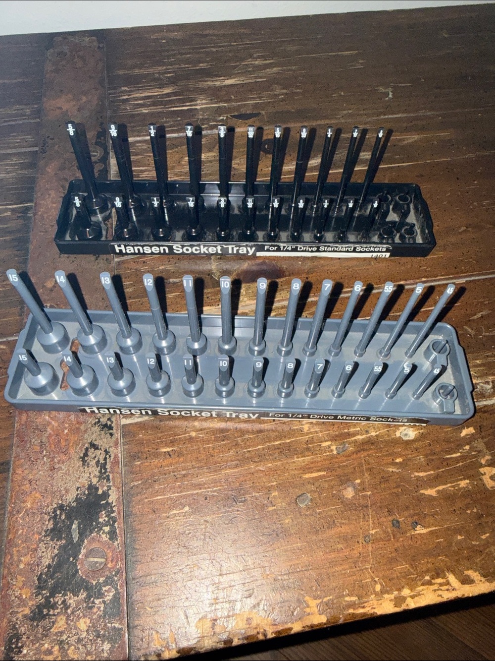 Two Hansen Socket Trays